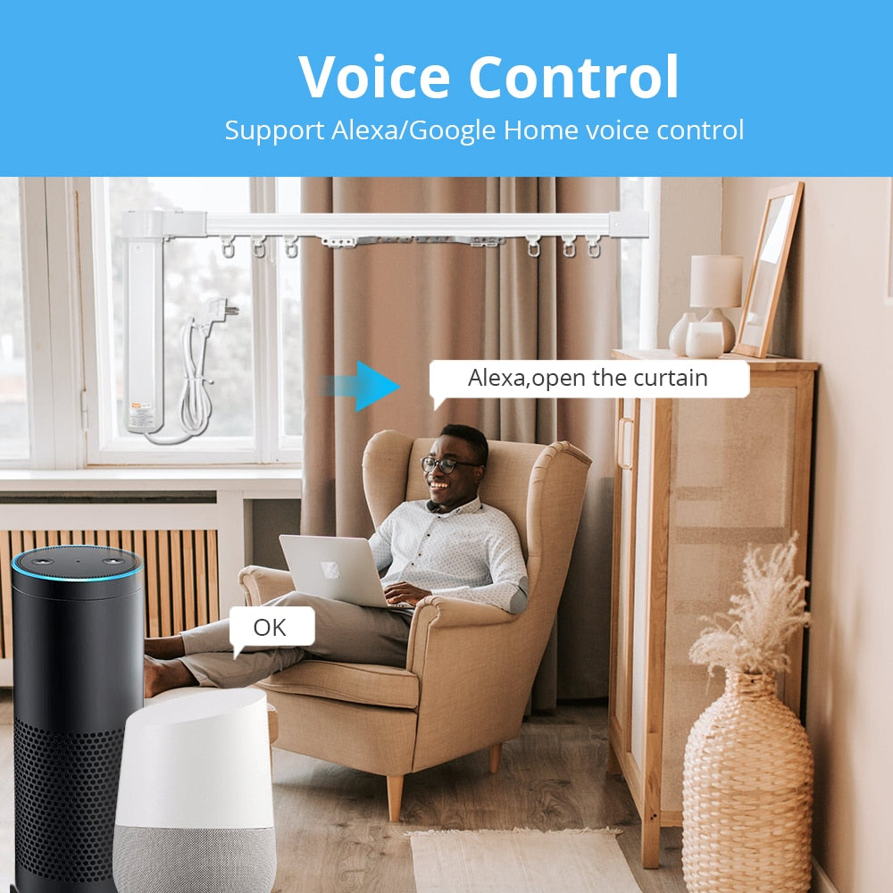 Tuya Smart Curtain Set Electric Curtain Set with Track Motor Remote Control wifi or zigbee Tuya Smart Curtain Set Electric Curtain Set with Track Motor Remote Control wifi or zigbee